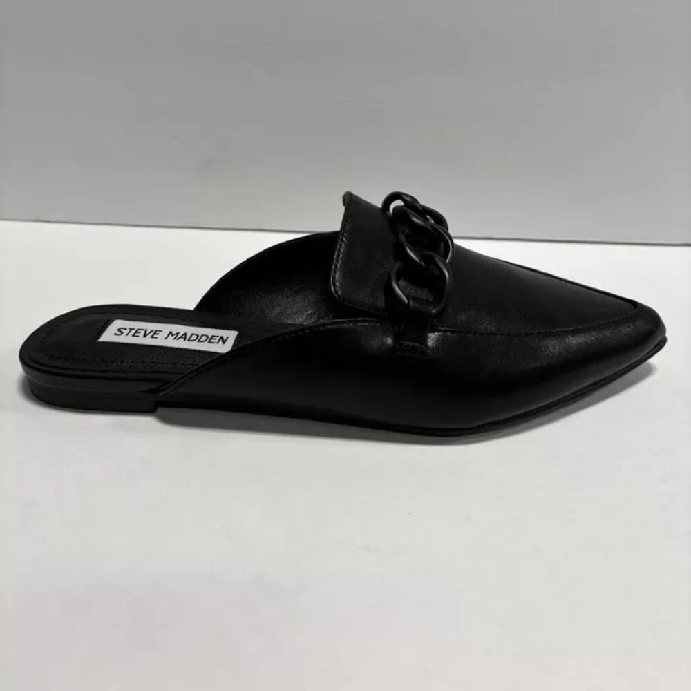Steve Madden Women’s Levity, Black Slip-On Mules, Size 7 M